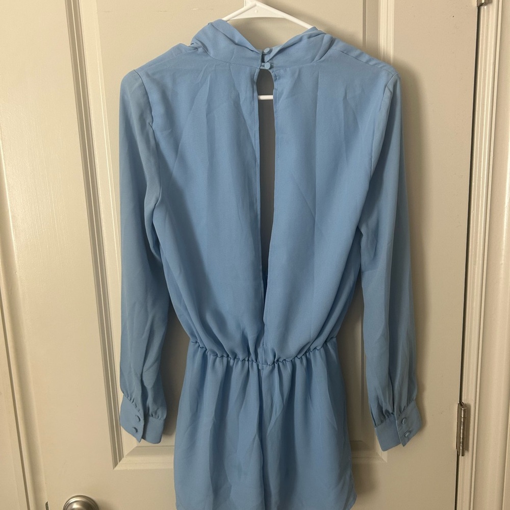 Blue Superdown Romper - Open Front And Back Size … - image 2